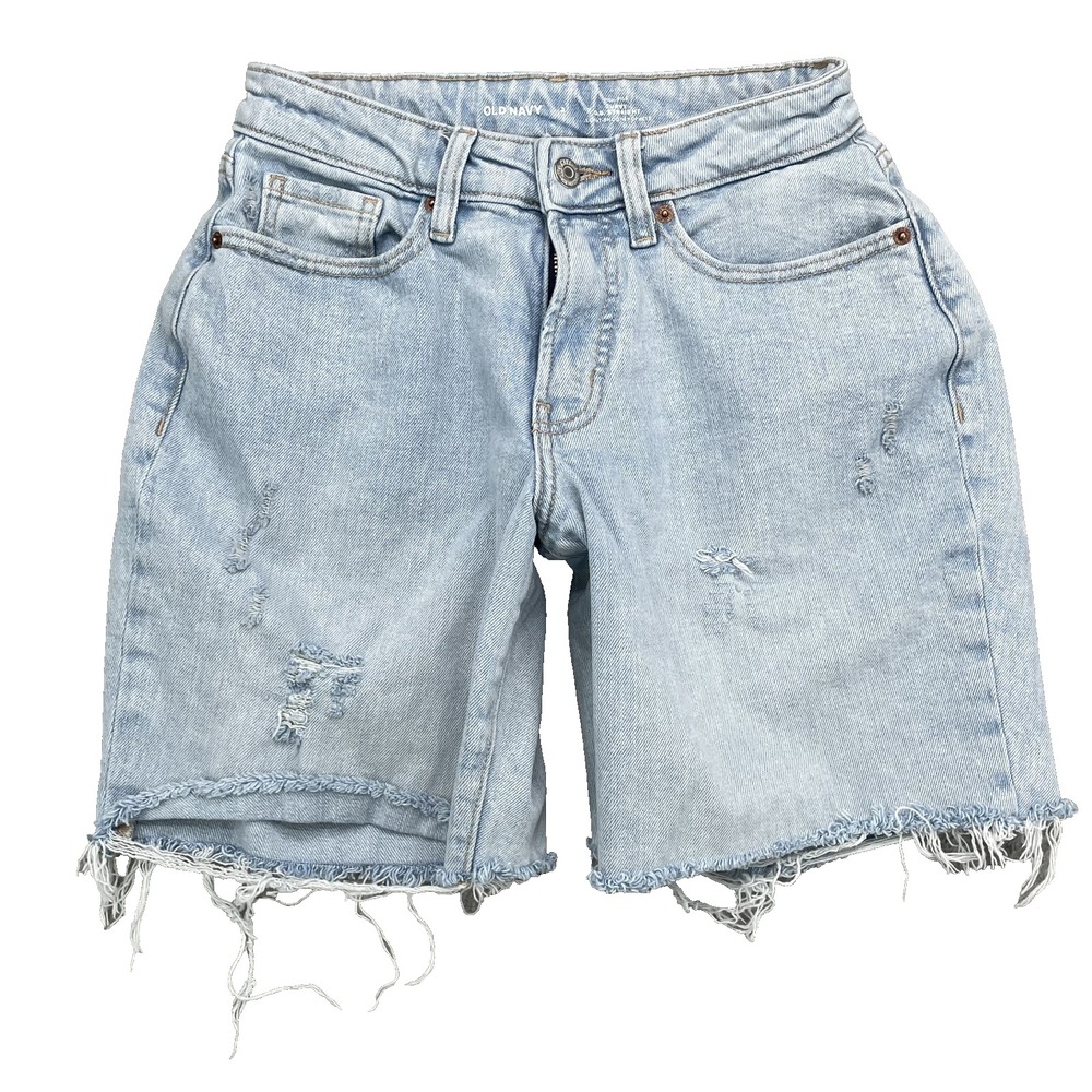 Old Navy Denim Jorts Womens 2 Baggy Bermuda Grunge Cut Off Y2K 90's Summer Retro
